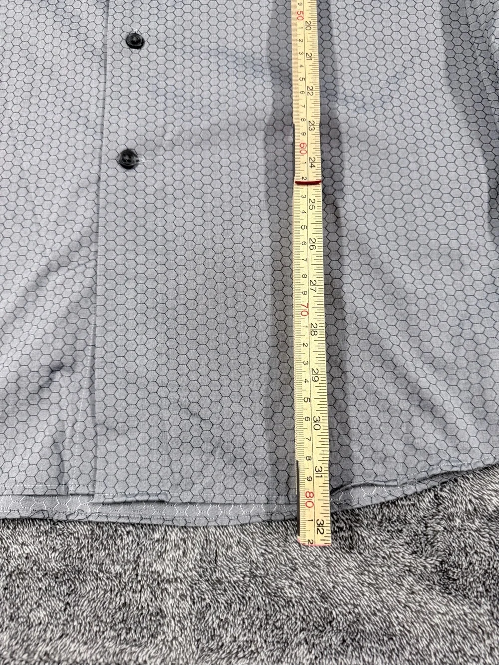 SKU 1290 Egara Gray Hexagon Pattern Non-Iron Classic Fit Shirt